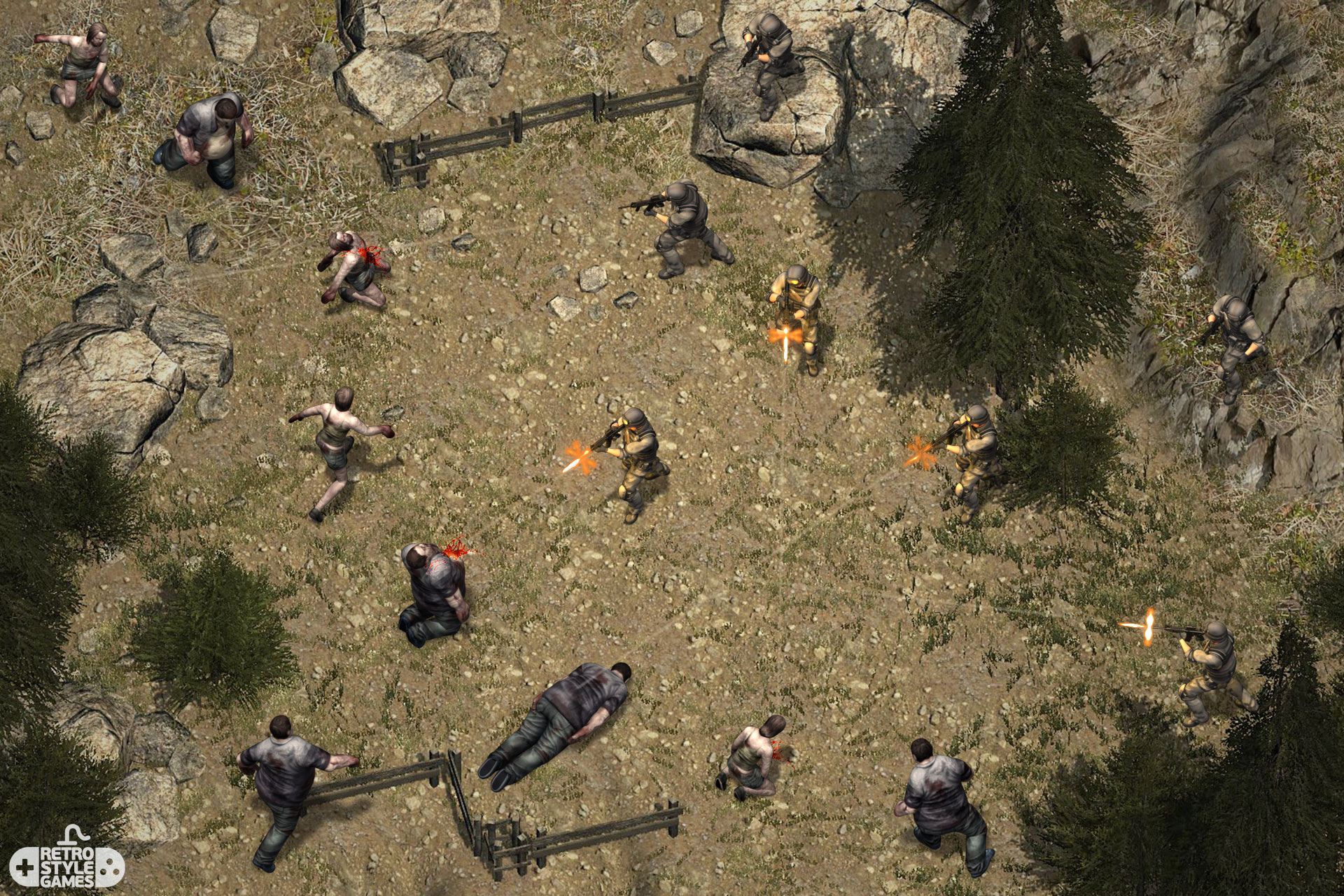 Free Isometric Sprites SWAT vs Zombies